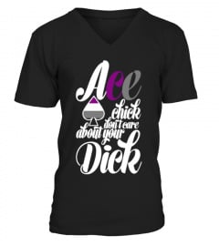 ace chick don't care about your dick rainbow gay lgbt homo t shirt