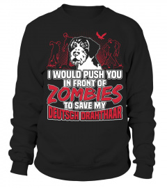 My Deutsch Drahthaar and Zombies Halloween Funny Gifts T-shirt