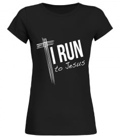 I Run To Jesus T-Shirt Christian Running Exercize Workout - Limited Edition