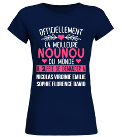 OFFICIELLEMENT LA MEILLEURE NOUNOU TSHIRT PERSONNALISÉ