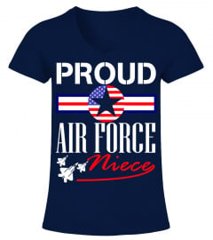 pilot Proud Air Force Niece Shirt US Heart Military Women