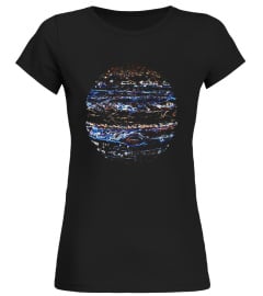 Sci-Fi Space Tourism: Futuristic Neon Planet Jupiter T-Shirt