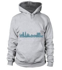 Indianapolis Skyline Vintage Blue T-Shirt