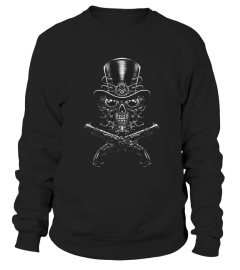 Steampunk Skull and Revolvers Vintage T Shirt
