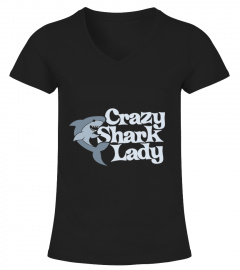 Crazy Shark Lady Shirt Cute Shark Lover Teeshirt