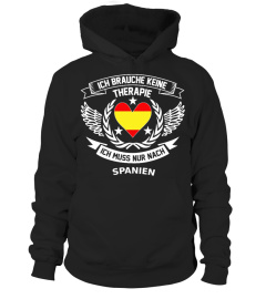 Spanien Therapie mit Herz flagge T Shirt Pullover Hoodie Sweatshirt für Damen und Herren