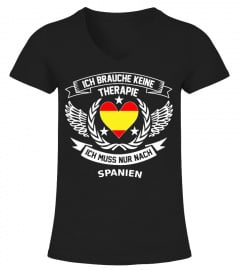 Spanien Therapie mit Herz flagge T Shirt Pullover Hoodie Sweatshirt für Damen und Herren