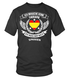 Spanien Therapie mit Herz flagge T Shirt Pullover Hoodie Sweatshirt für Damen und Herren