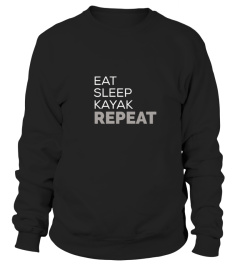 Kids Eat Sleep Kayak Repeat Tees 6 Asphalt