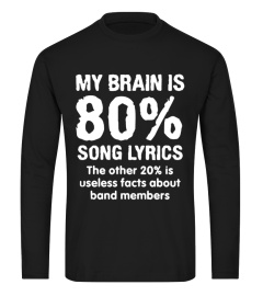 My Brain Is 80% Song Lyrics The Other 20% Is Useless Facts About Band Members