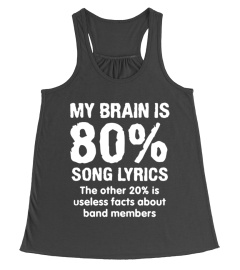 My Brain Is 80% Song Lyrics The Other 20% Is Useless Facts About Band Members