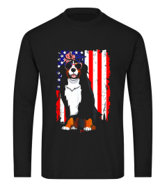 Bernese Mountain Dog Bandana 4th of July Pride T-shirt