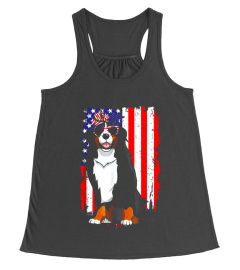 Bernese Mountain Dog Bandana 4th of July Pride T-shirt