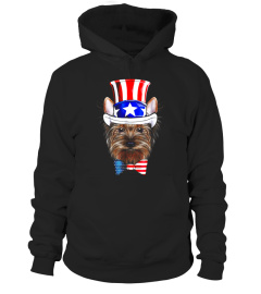 Tshirt -Yorkshire Terrier Dog Independence Day USA Tee