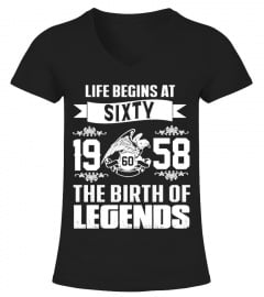 Life begins At 60 - 1958 Legends Shirt