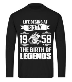 Life begins At 60 - 1958 Legends Shirt