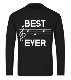 Best Dad Ever Music T-Shirt Notes Musician Fathers Day Gift