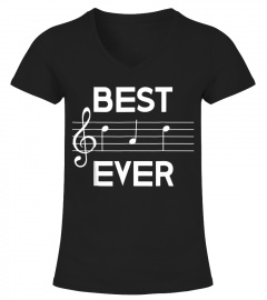 Best Dad Ever Music T-Shirt Notes Musician Fathers Day Gift