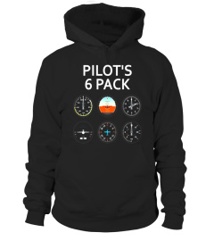 Pilot's 6 Pack - Funny Aviation T-Shirt
