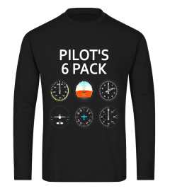 Pilot's 6 Pack - Funny Aviation T-Shirt