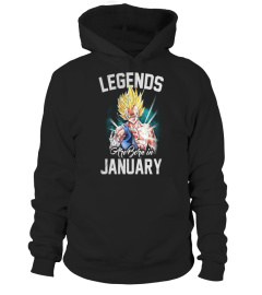 LEGENDS ARE BORN IN JANUARY VEGETA T SHIRT