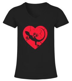 Gecko Heart T-Shirt for Lizard Snake and Reptile Lovers
