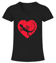 Gecko Heart T-Shirt for Lizard Snake and Reptile Lovers