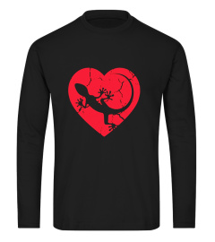 Gecko Heart T-Shirt for Lizard Snake and Reptile Lovers