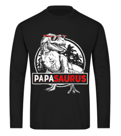 Papasaurus T shirt T rex Papa Saurus Dinosaur Men Dad Daddy