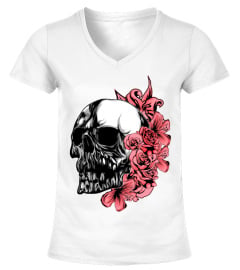 Totenkopf-Design-T-Shirt für Frauen