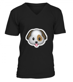 Dog Emoji T shirt Puppy Tongue Lick Cute Adorable Bark Out