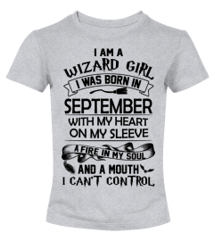 HARRY POTTER SEPTEMBER GIRL WIZARD HEART ON SLEEVE T-SHIRT