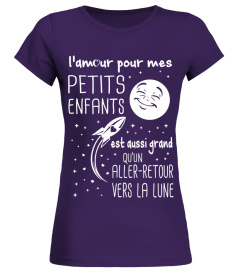 L'amour pour mes petits-enfants est aussi grand qu'un aller-retour vers la Lune | Cadeau T-Collector®