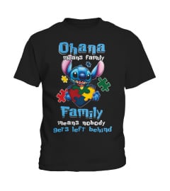 AUTISM STITCH T SHIRT, OHANA MEANS FAMIL