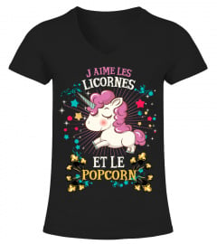 J'aime les licornes et le popcorn | Cadeau T-Collector®