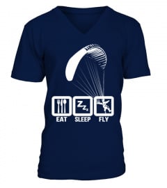 [T Shirt]57-Paragliding Life Eat Sleep F