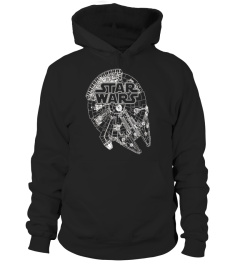 Star Wars Logo On Millenium Falcon Graphic T-Shirt