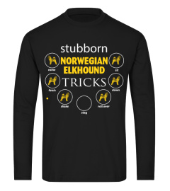 Stubborn Norwegian Elkhound Tricks Funny Gifts T-shirt