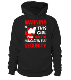 This girl pawtected by Hungarian Puli Security funny t-shirt