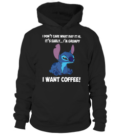 STITCH T SHIRT - I WANT COFFEE