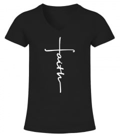 Faith cross women t-shirt Christian