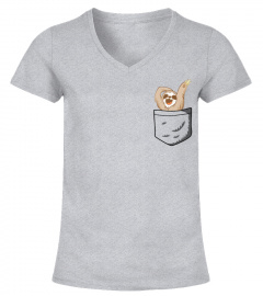 Sloth In Mini Pocket T Shirt