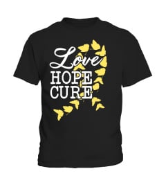 Childhood Cancer Awareness Love Hope Cure T Shirt