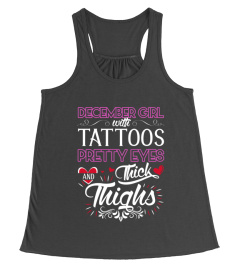 December girl with tattoos, pretty eyes