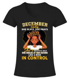  December Girl She Slays She Prays Beautiful Birthday T-Shirt  T-Shirt : Clothing, Shoes & Jewelry