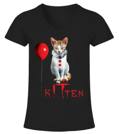 Clown Cat Kitten IT Halloween T-Shirt