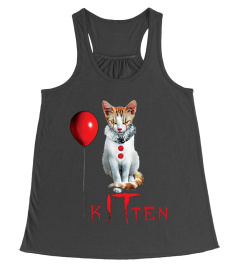 Clown Cat Kitten IT Halloween T-Shirt