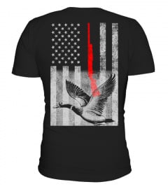 Duck Hunting American Flag Shirt For Waterfowl Hunt