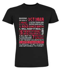 Queens are born in October