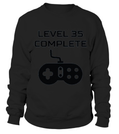 Level 35 Complete Funny Video Games 35th Birthday T-shirt (2)